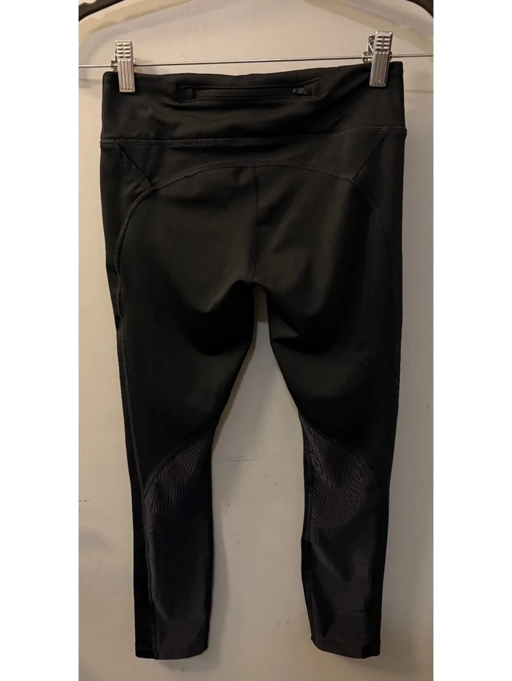 Nike Dri-FIT Women’s S Black Running Leggings Crop Mesh Calf Zip Pocket
